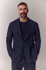 OOTO Linen blend matching blazer Navy