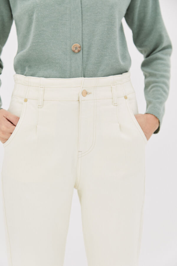 Cortefiel Easy fit jeans Ivory