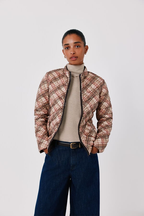 Cortefiel Reversible down puffer jacket Dark brown