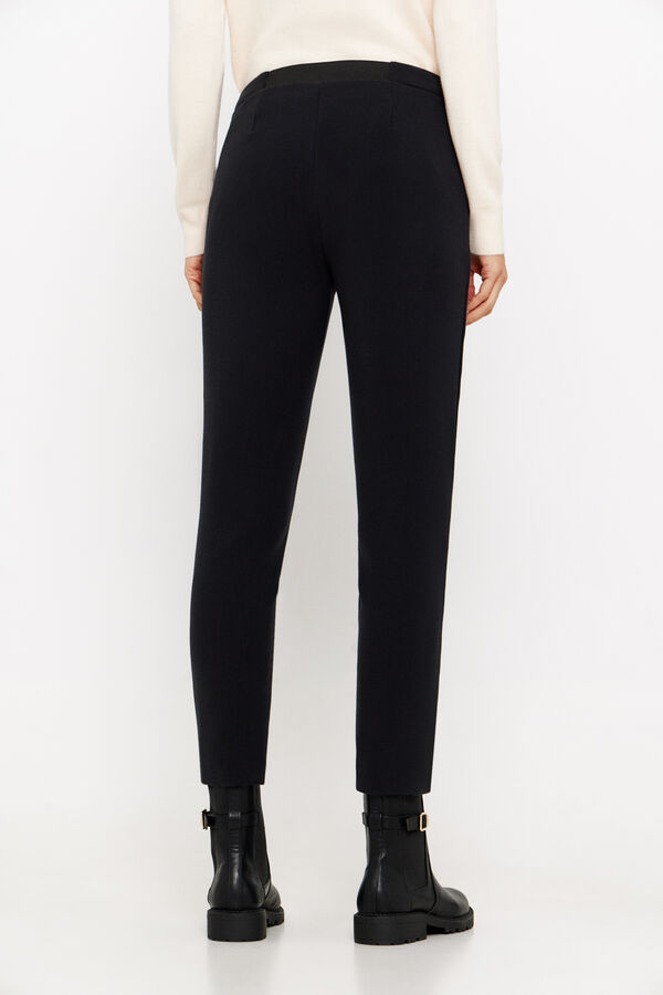 Cortefiel Double layer trousers Black