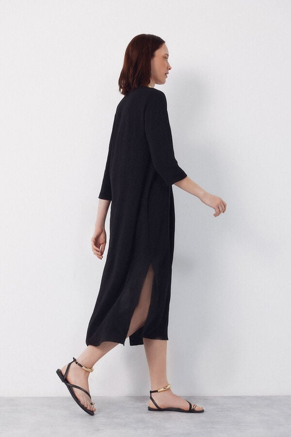 Cortefiel Tunic dress Black