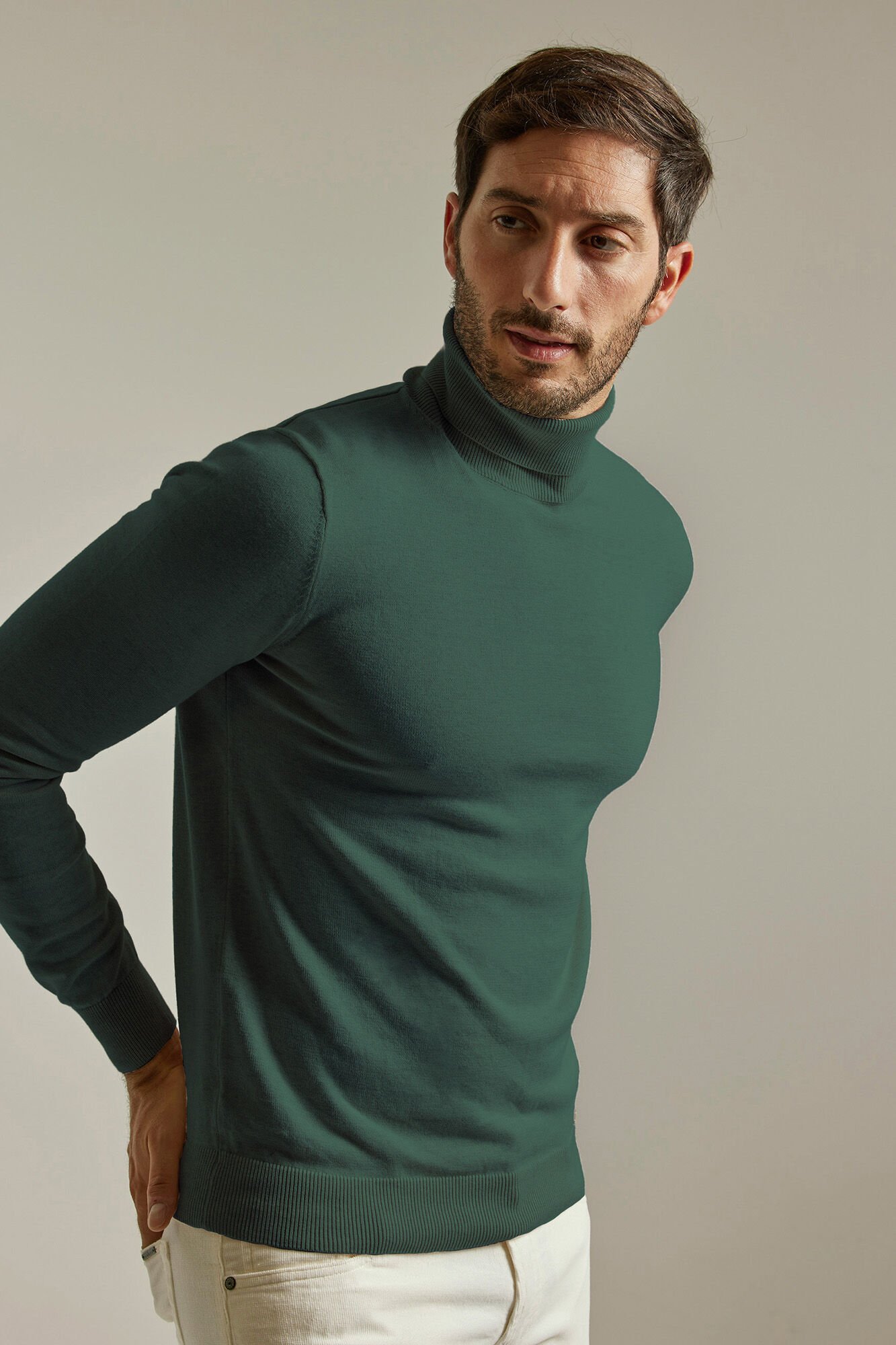 Sueter cuello cisne hombre best sale
