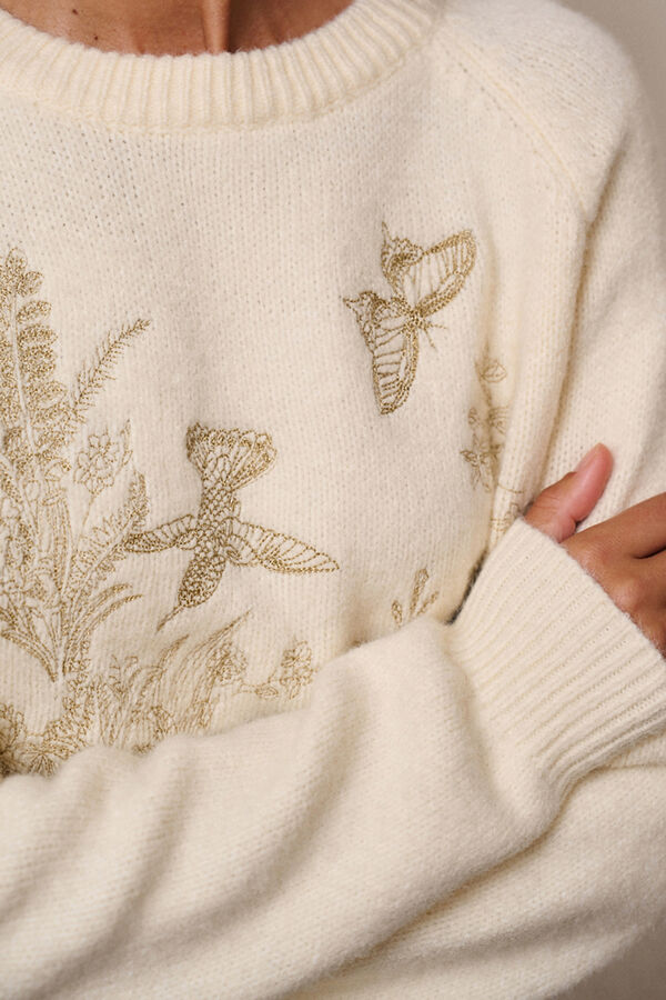 Polín Et Moi Detalhes da camisola Cris Ecru