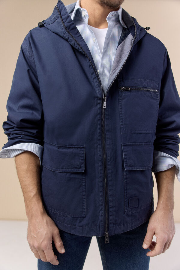 OOTO Parka curta com capuz Azul