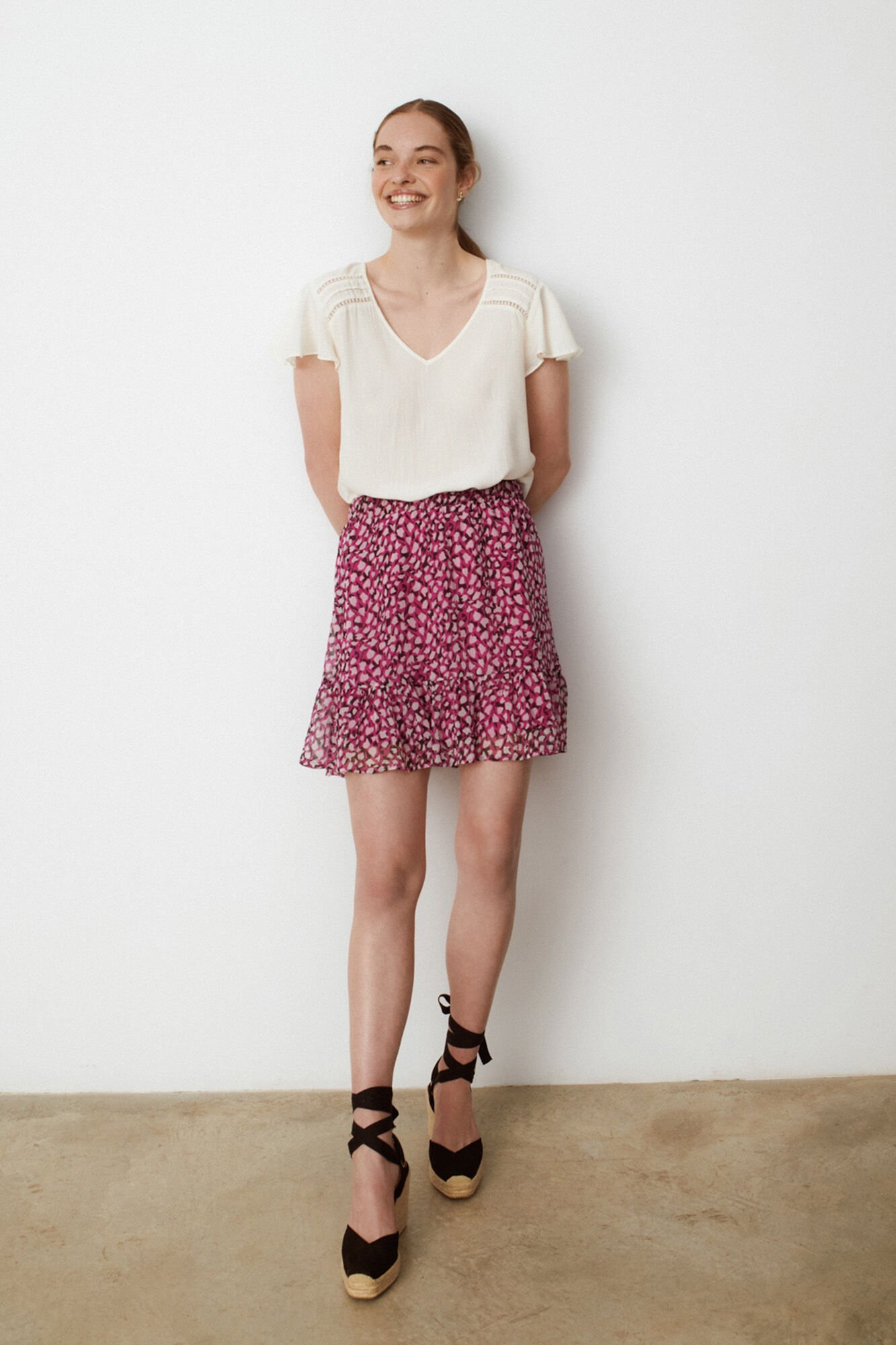 Vila polka dot skirt online