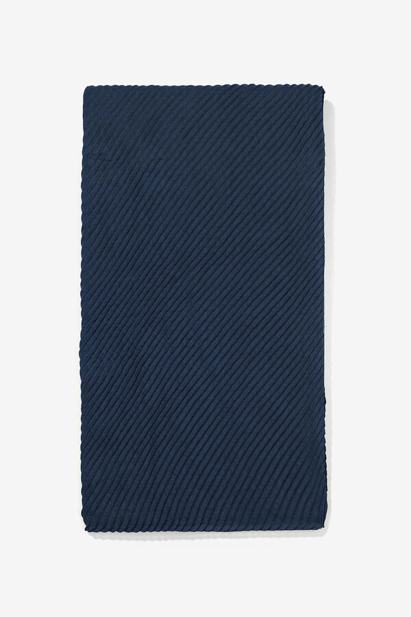Vilanova Lenço retangular plissado Azul