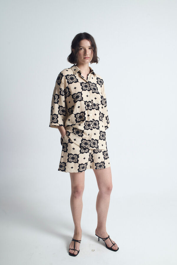 Object Camisa de manga curta estampada Tostado