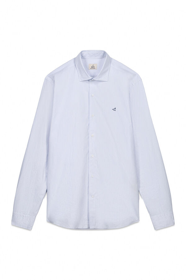 OOTO Camisa riscas popelina Azul