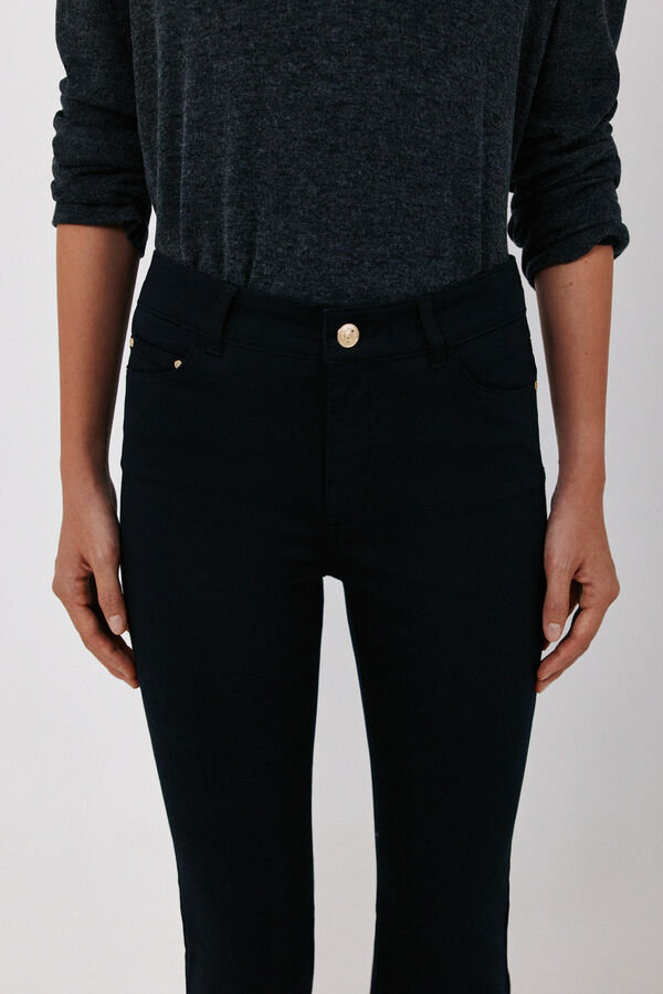 Cortefiel Sensational cropped flare jeans Black