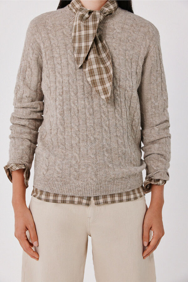 Cortefiel Camisola soft touch oitos Tostado