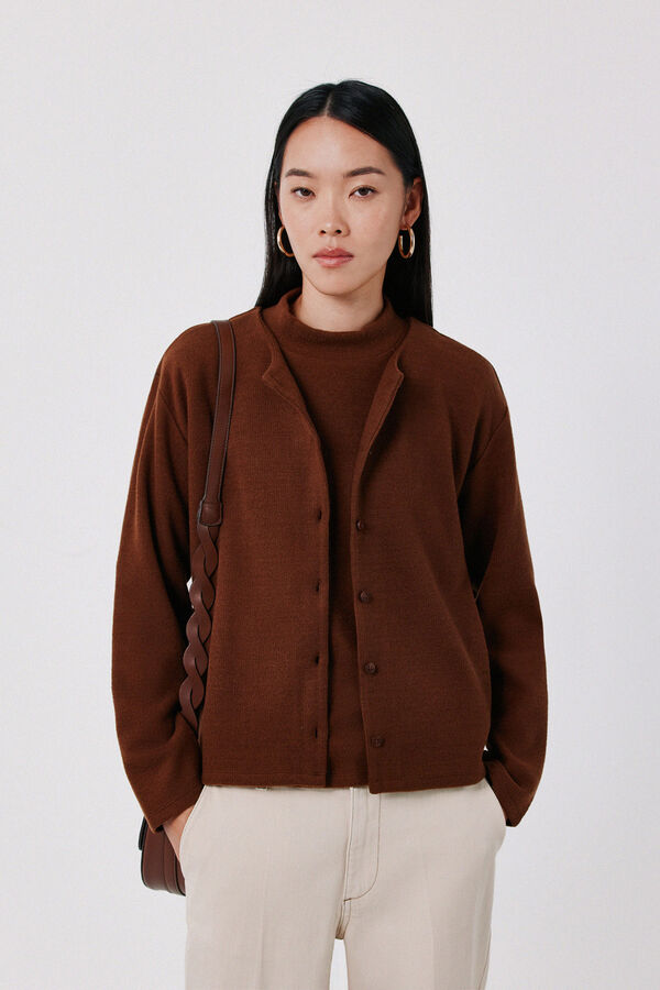 Cortefiel Knit bolero Camel