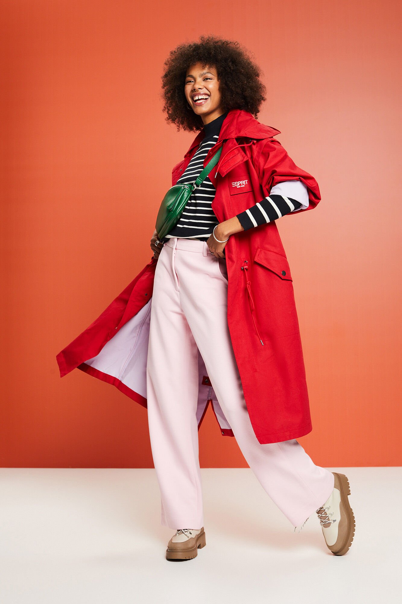 Striped mock turtleneck cropped jumper Women s jumpers and