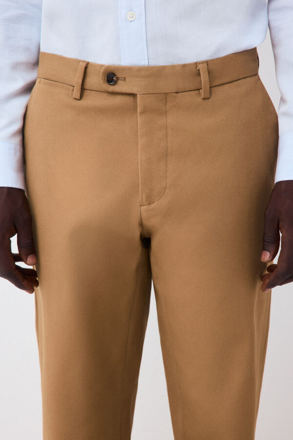Cortefiel Toasted coordinated suit trousers Brown