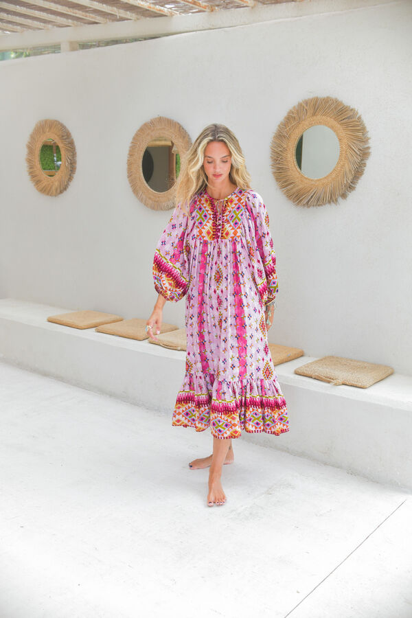 Jaase Vestido midi Camille Rosa