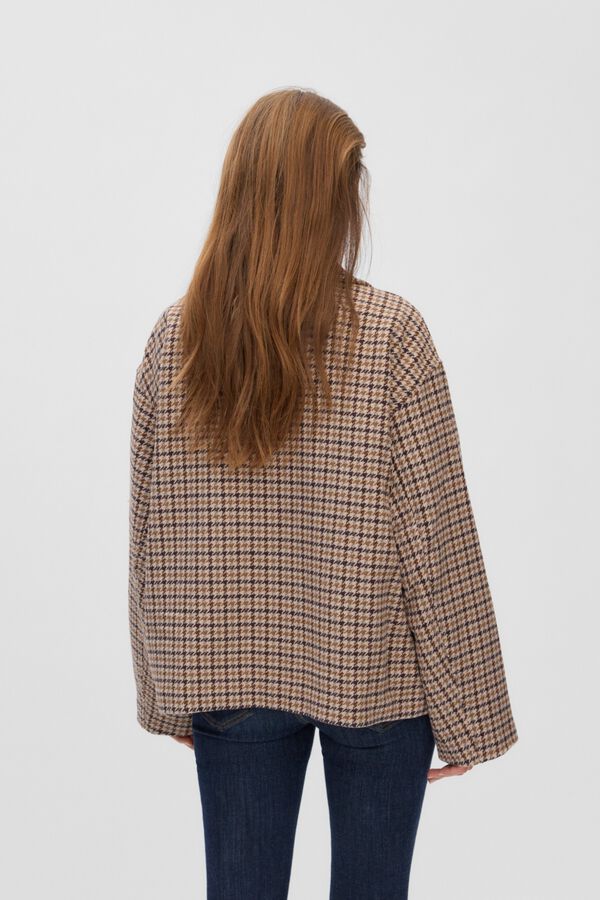 Vero Moda Curve Casaco curto aos quadrados Castanho