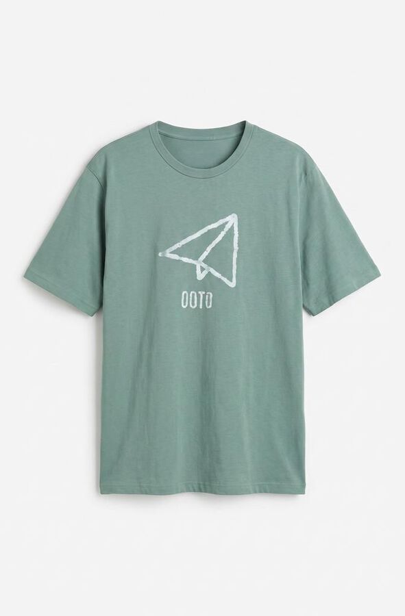 OOTO T-shirt com logo grande Verde