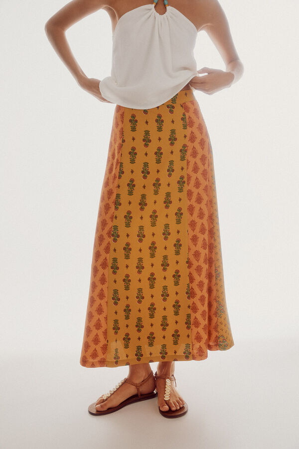 Cortefiel Printed midi skirt Multicolour