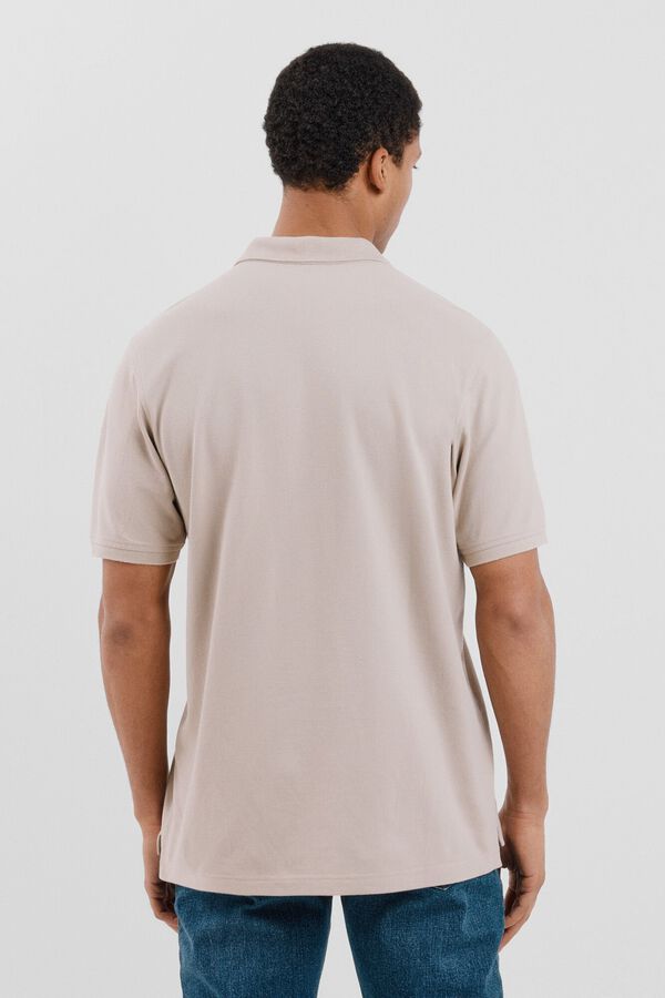 Cortefiel Basic piqué polo shirt Beige