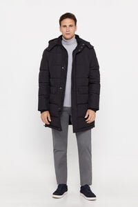 Cortefiel Quilted parka Black