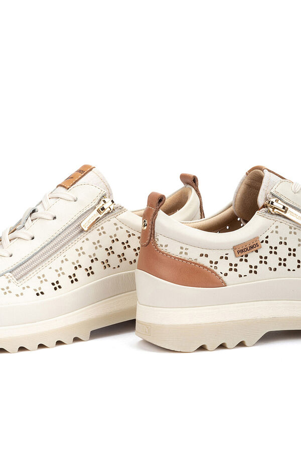 Pikolinos Sapatilhas com fecho-&eacute;clair para mulher Branco