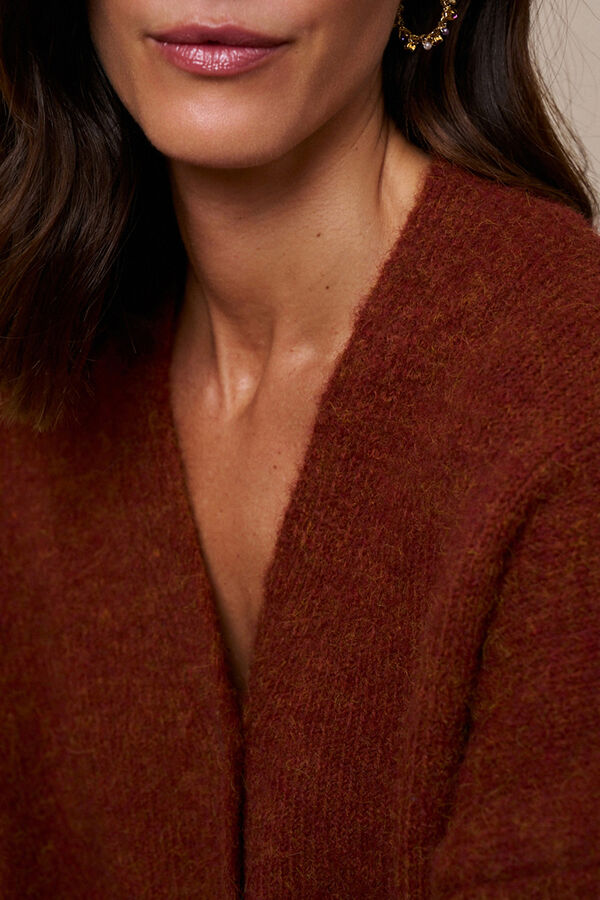 Polín Et Moi Cardigan com botões da Minnie Mouse Laranja