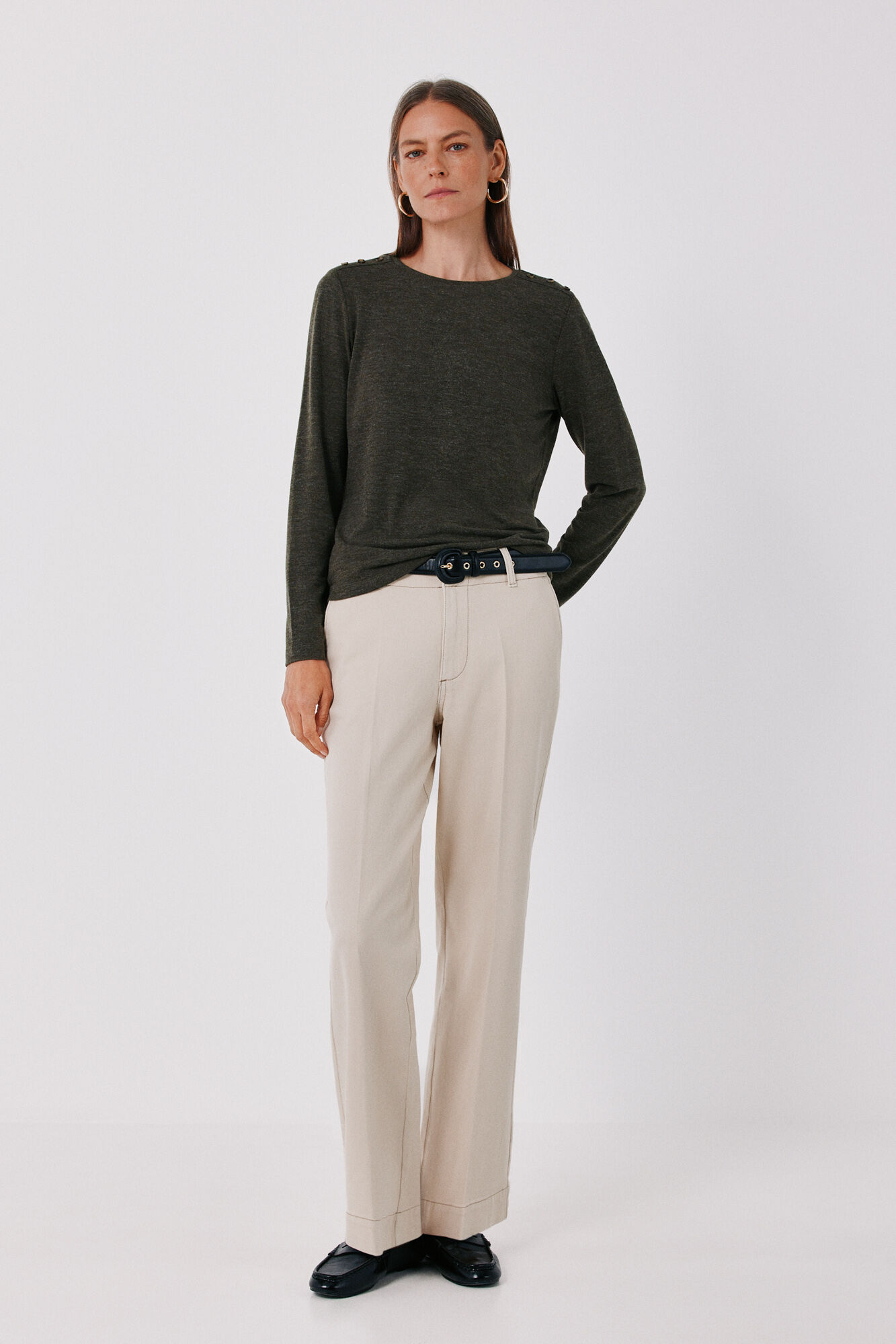 Cortefiel Long sleeve basic T-shirt