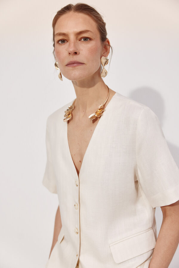 Cortefiel Open flower choker Yellow