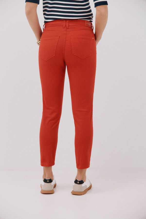 Cortefiel Sensational Slim Jacquard Jeans Red
