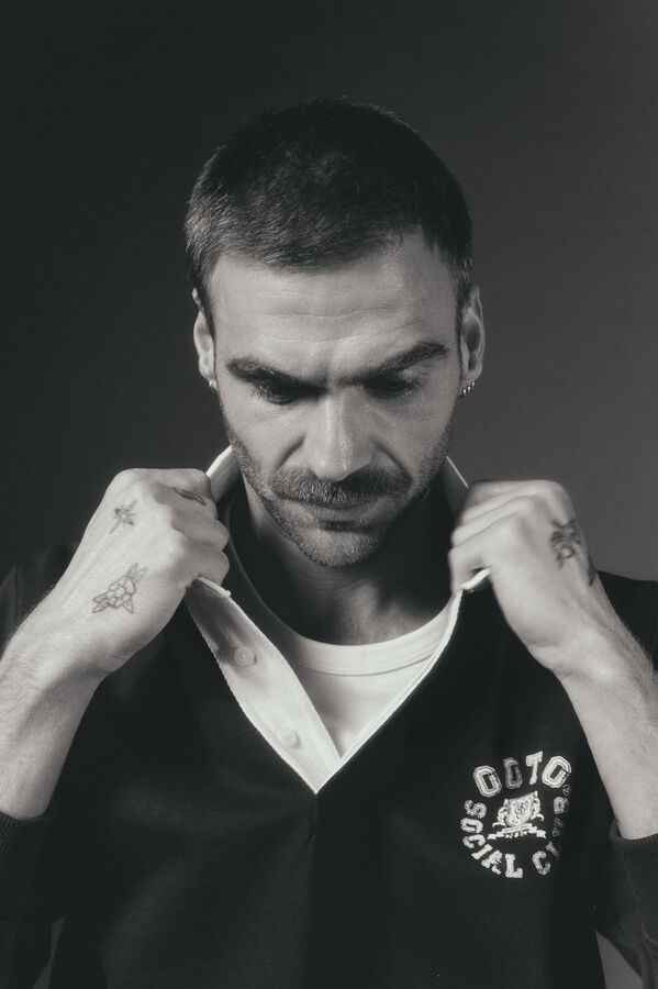 OOTO Polo rugby manga larga Azul marino