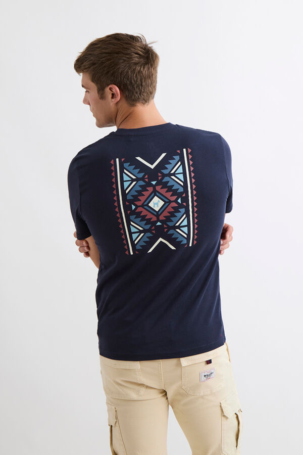 Williot Camiseta Étnica Azul marino