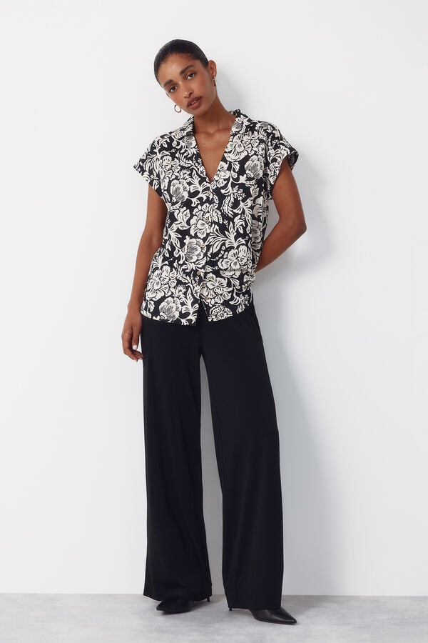 Cortefiel Piqu&eacute; polo Black