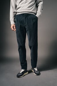 OOTO Calças de veludo veludo com elástico