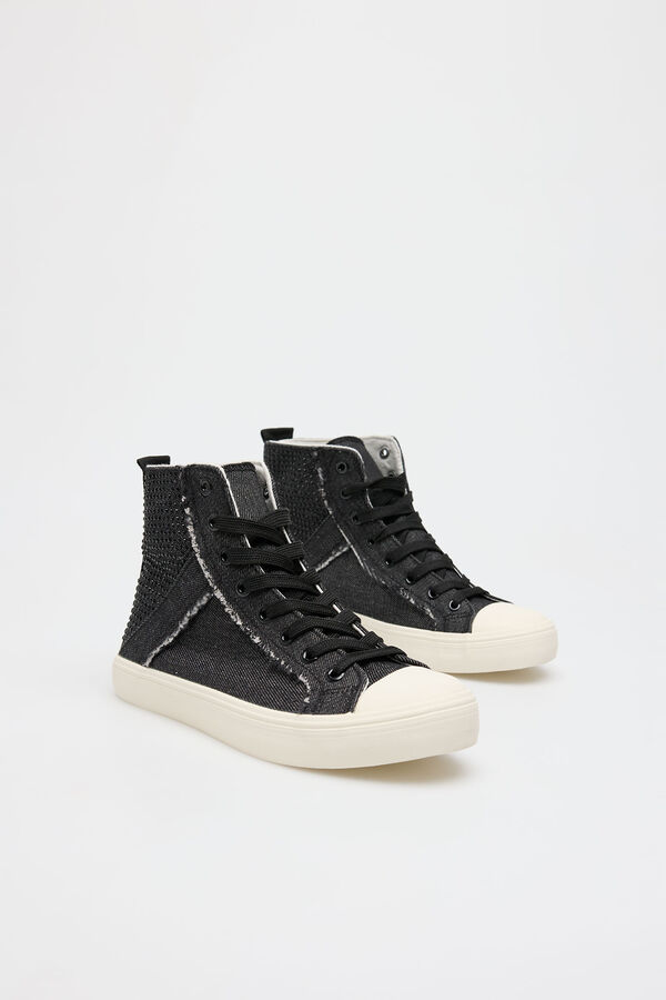 Cortefiel Sneaker strass Gris oscuro