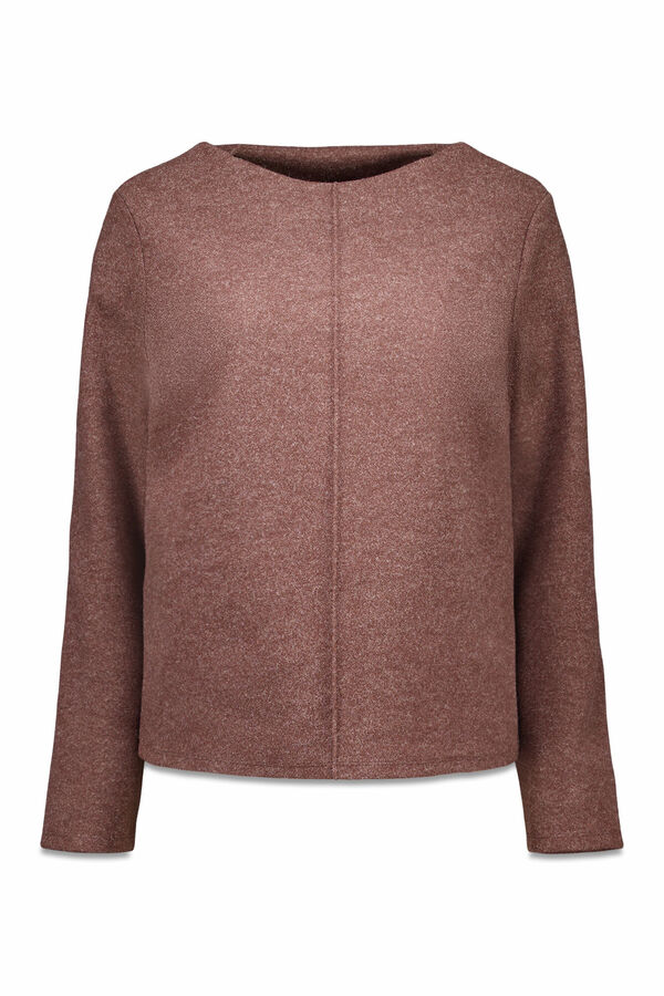 Cortefiel Top escote chimenea Marrón oscuro