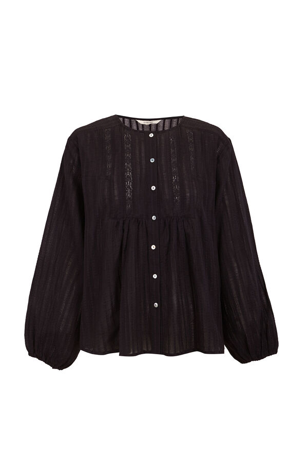 Slowlove Blusa de renda Preto