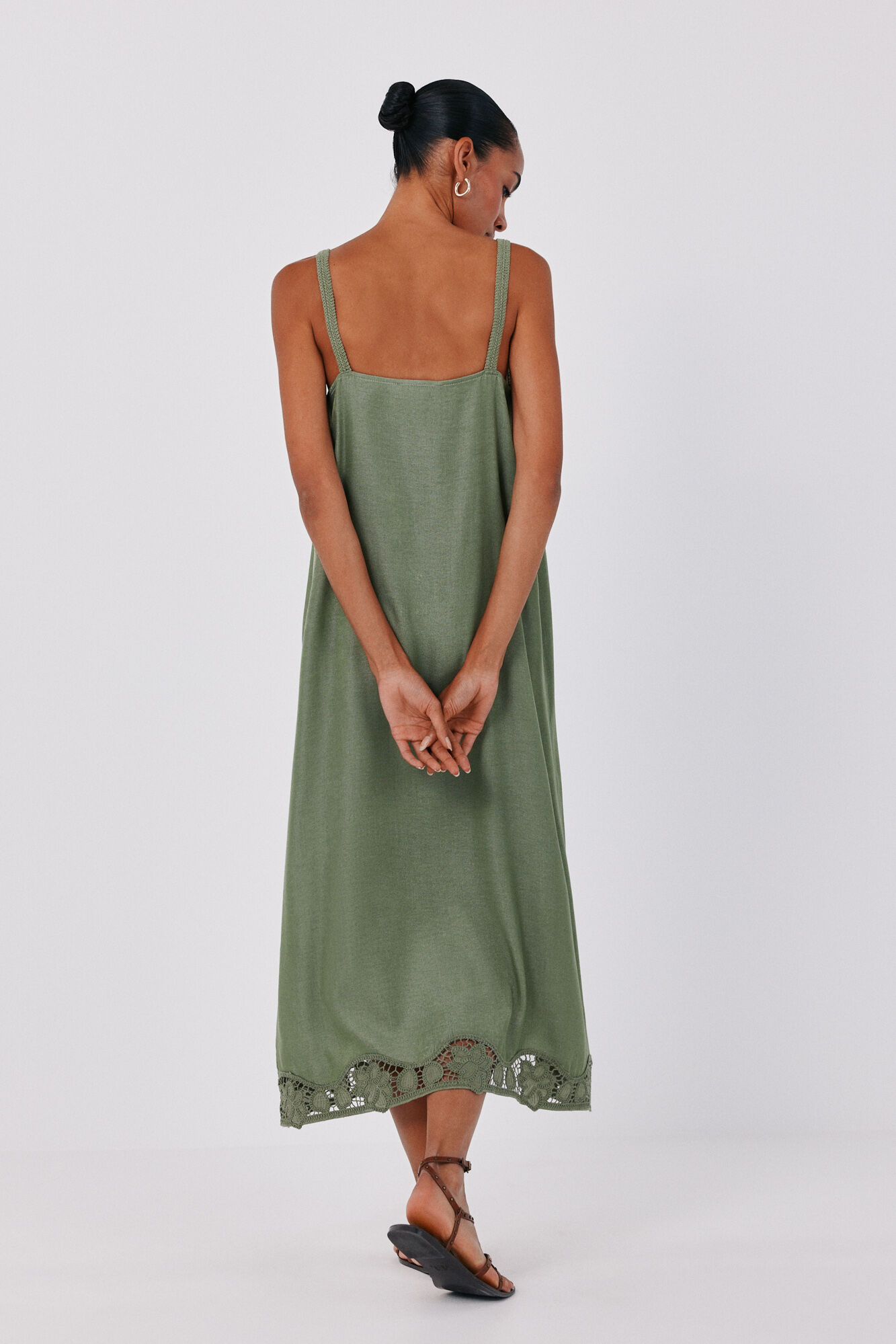 Cortefiel Vestido acetinado de lingerie