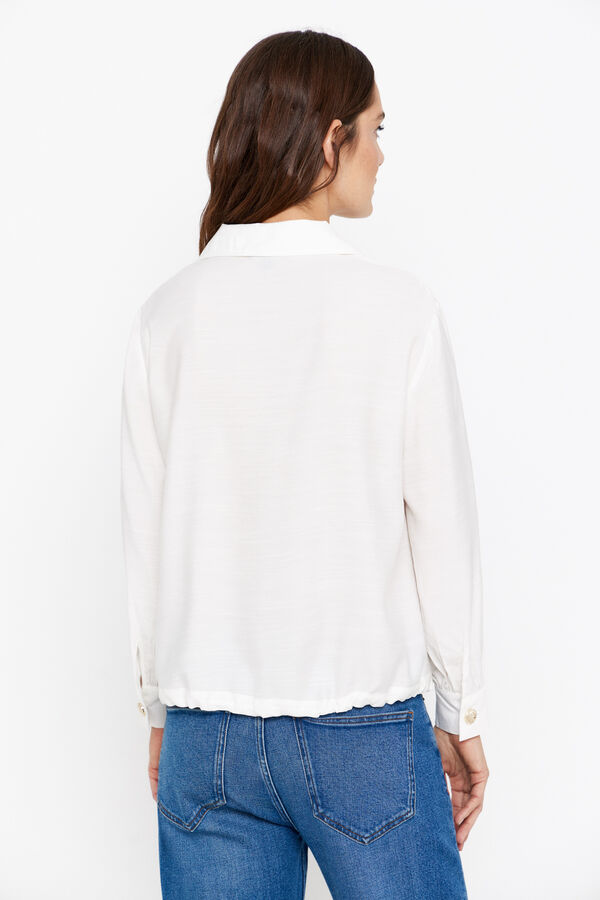 Cortefiel White shirt with adjustable waist White