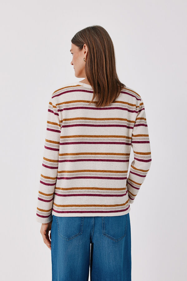 Cortefiel Chenille V-neck T-shirt Multicolour