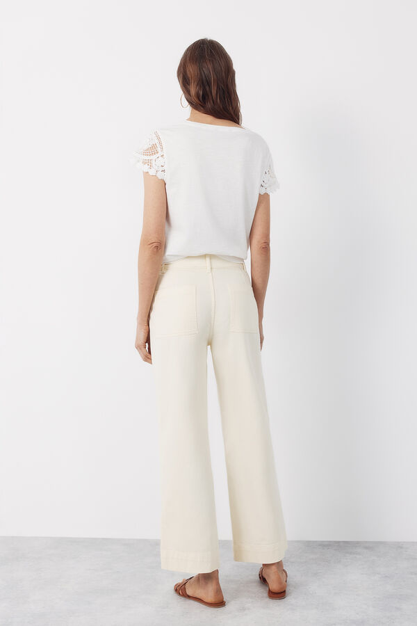 Cortefiel Cal&ccedil;as com debrum Amarelo