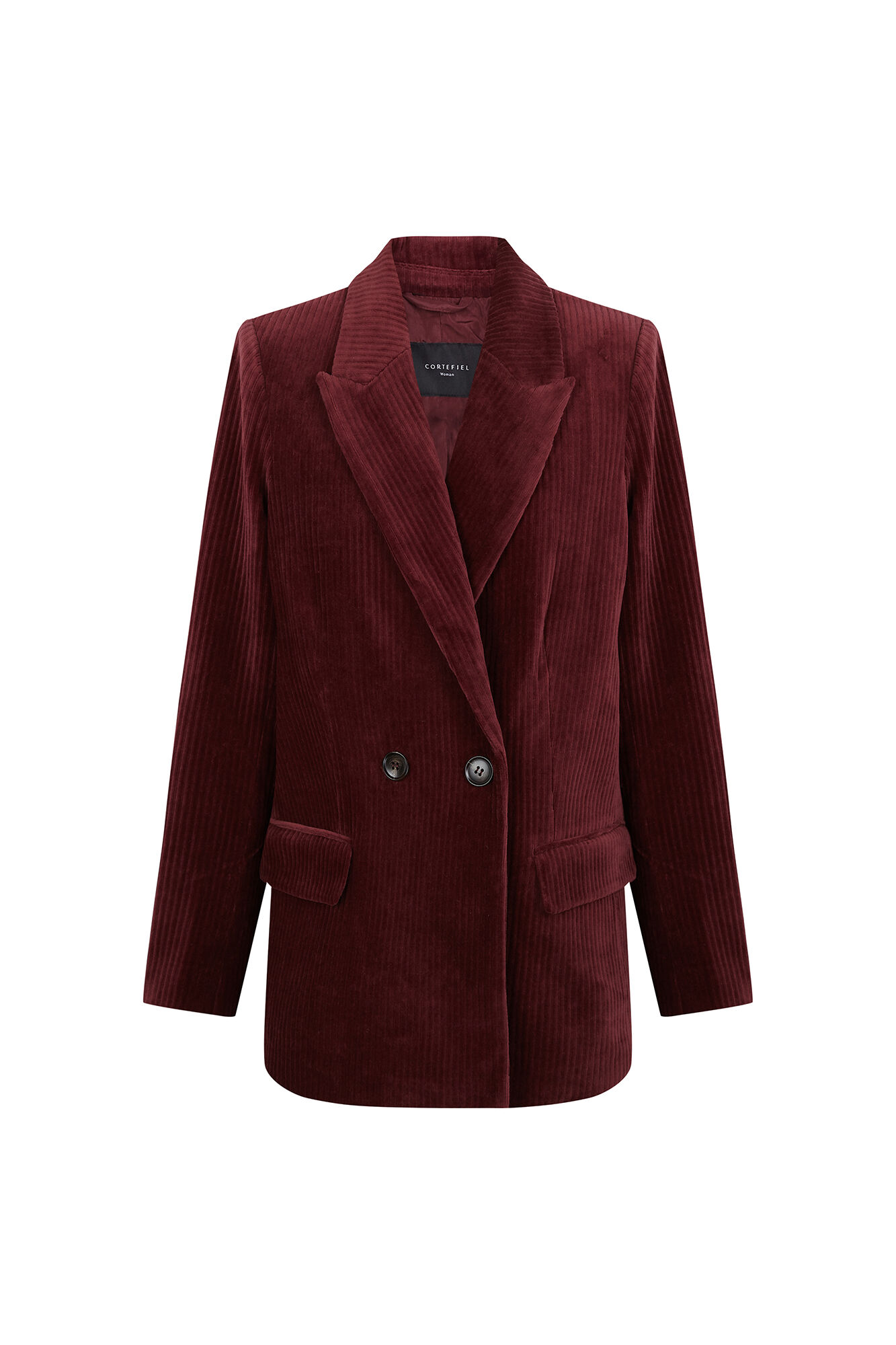 Cortefiel Corduroy double-breasted women's blazer