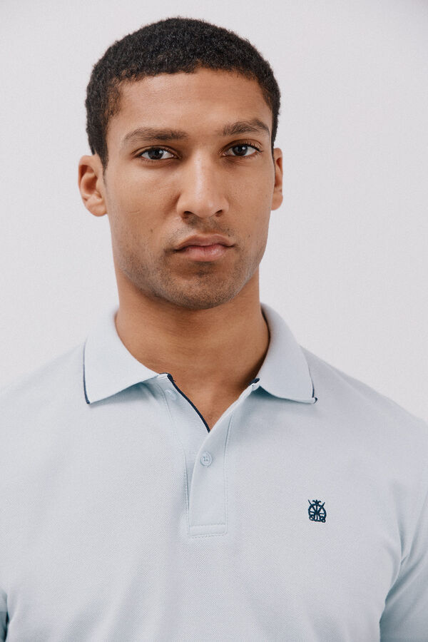 Cortefiel Polo with tips Blue