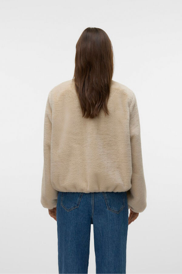 Vero Moda Bomber com efeito pelo Tostado