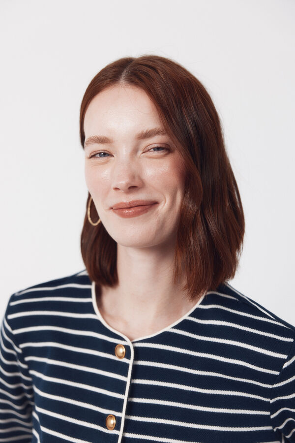 Cortefiel Rebeca vivo contraste Estampado azul