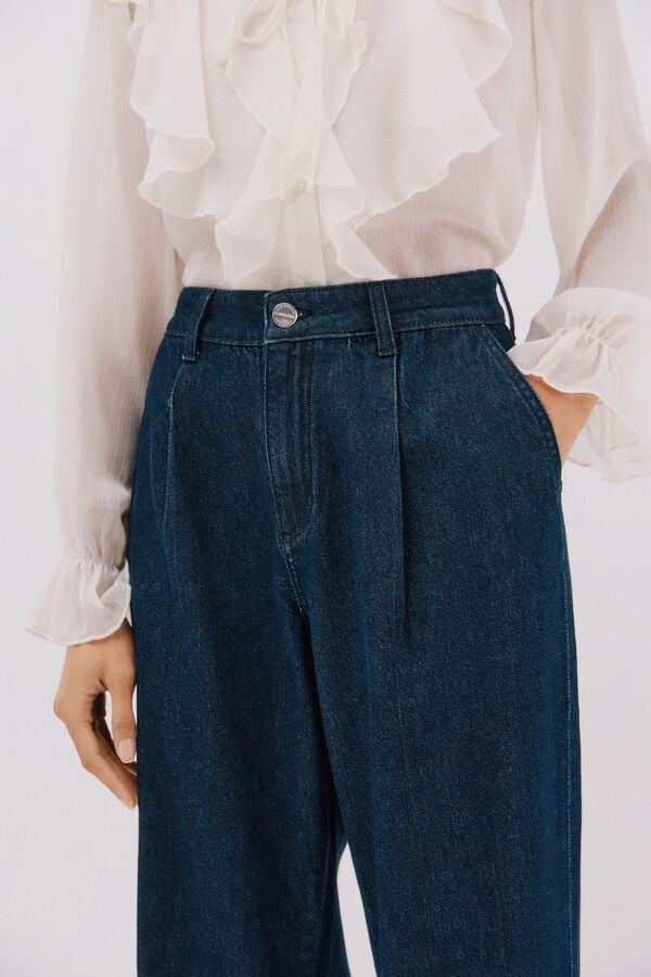 Cortefiel -jeans with pleats- Blue