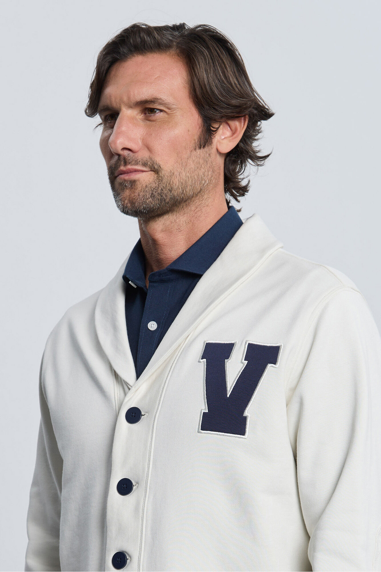 Valecuatro Sudadera smoking blanco roto