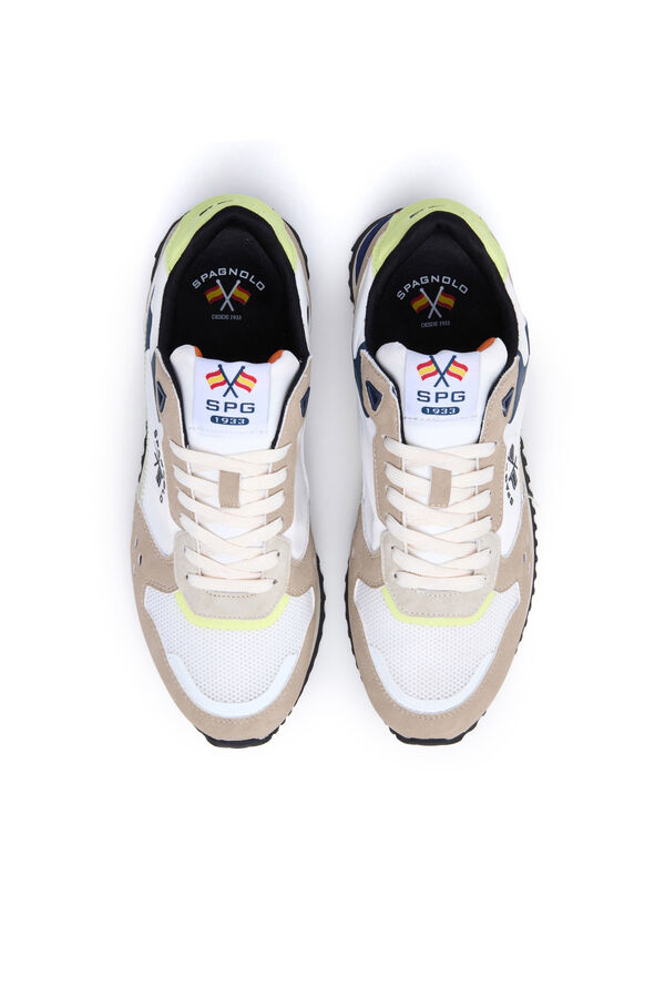 Spagnolo Men's casual running sneakers Ivory