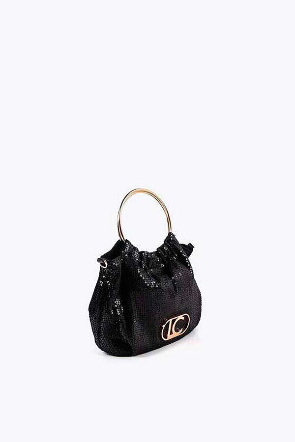 Lola Casademunt Bolsito asa metalizada Negro