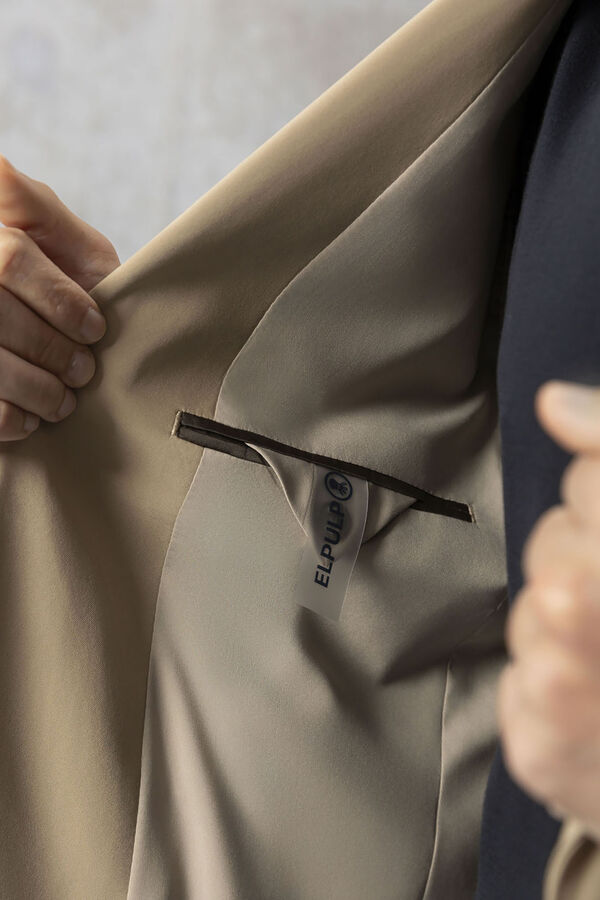 elPulpo Blazer cinza clássico ultraleve Castanho