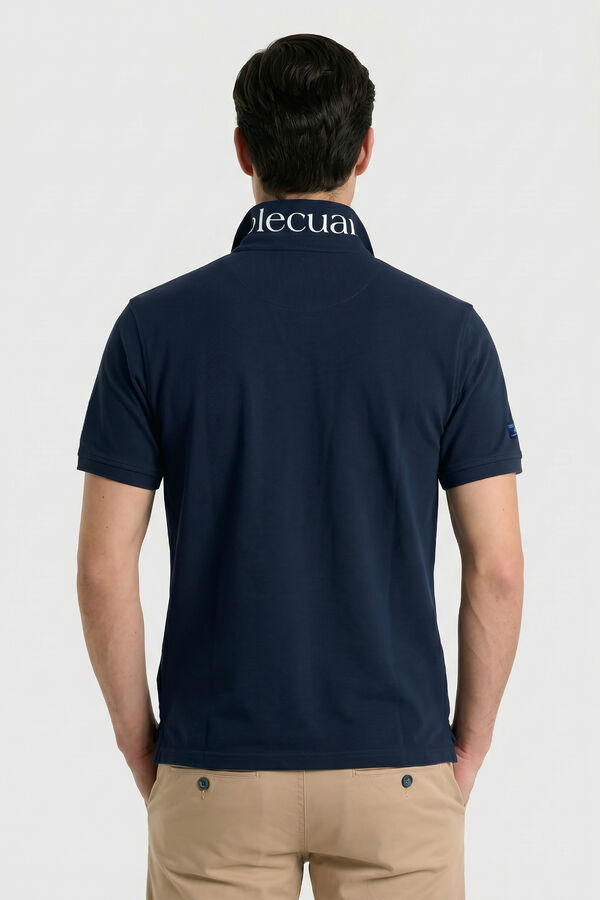 Valecuatro Polo semibordado United Azul