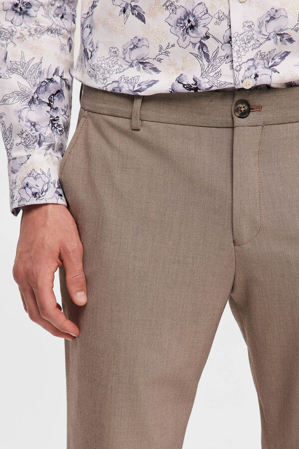 Selected Calça formais slim fit. Tostado